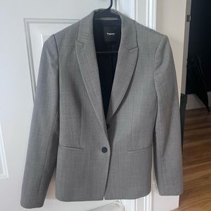 THEORY grey multi blazer